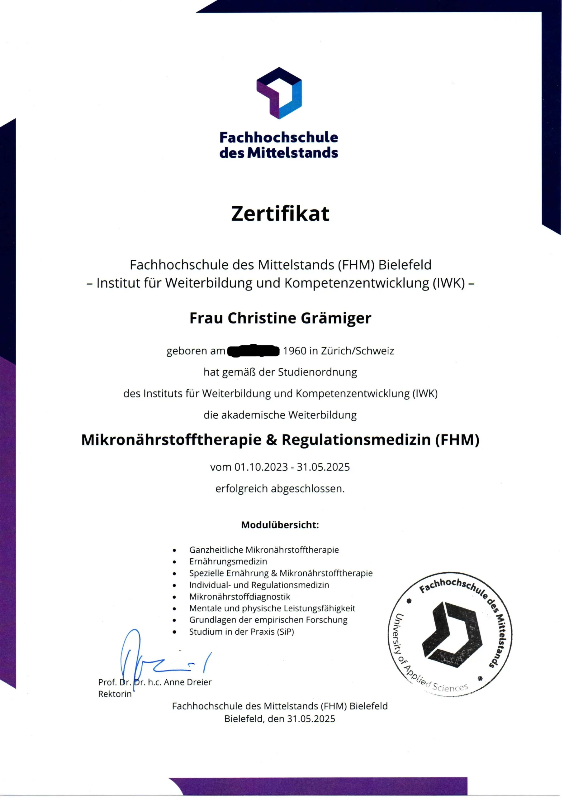 FHM-Zertifikat-mikronaehrstofftherapie-und-regulationsmedizin-christin-graemiger